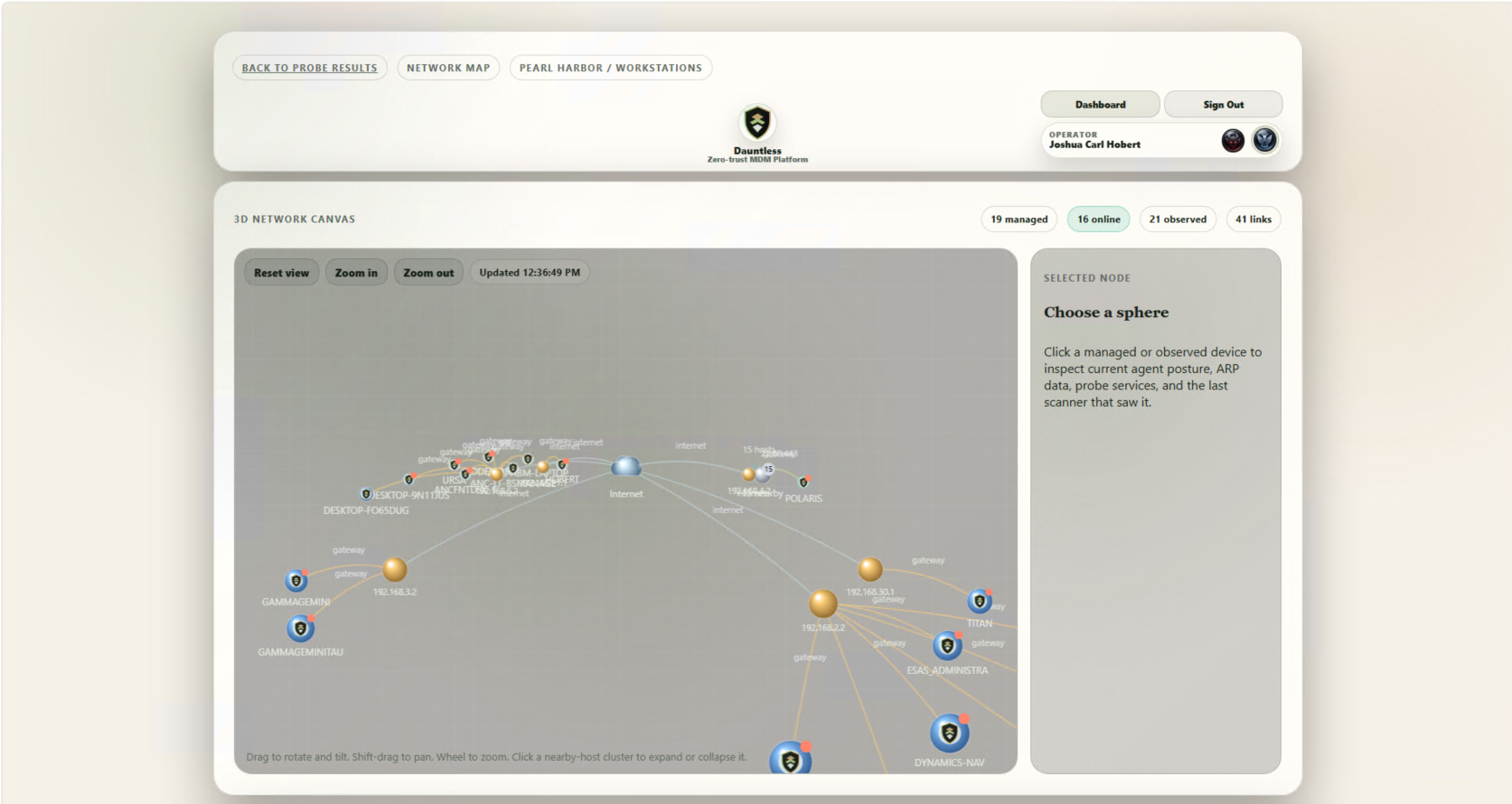 DauntlessVM operations map interface